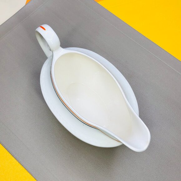 Vintage 40s SWINNERTONS Staffordshire England Majestic Vellum Gravy Boat - Picture 7 of 13